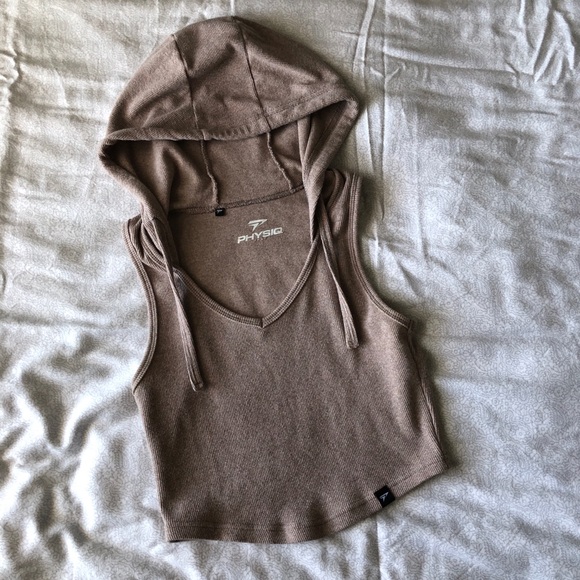 Hoodie Cropped Tank Top - Picture 1 of 3